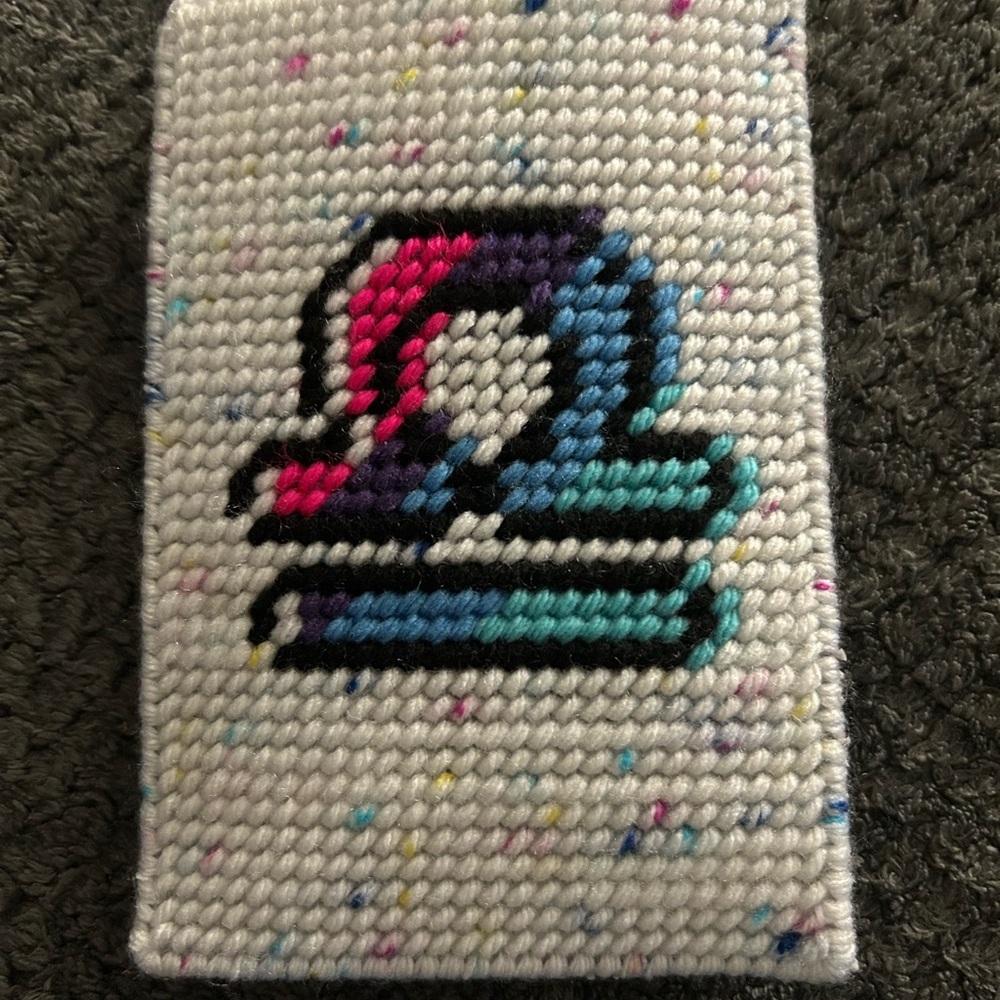 Handcrafted Women's Sunglasses Case with Multicolor Libra  Logo - White Speckle